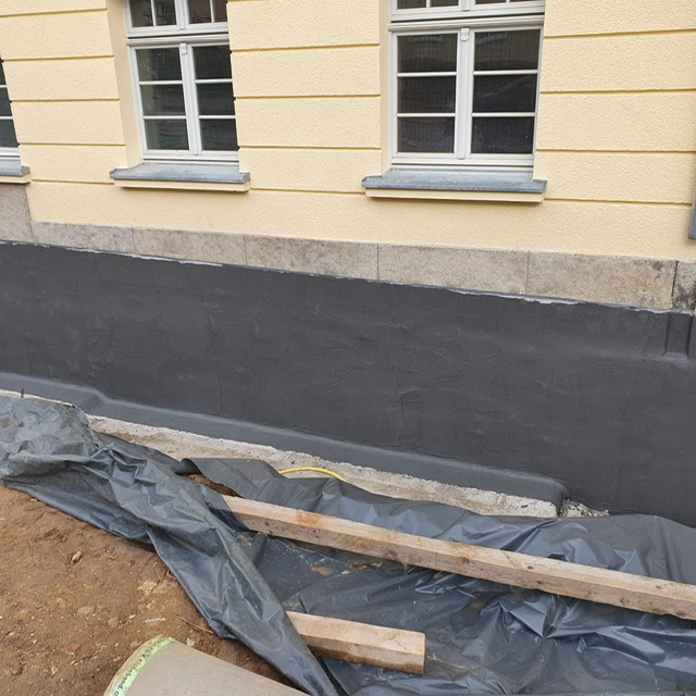 Außenabdichtung an einer Gebäudewand